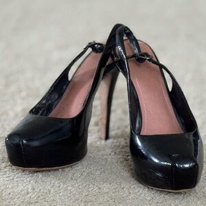 Vince Camuto Black Patent Leather Heels